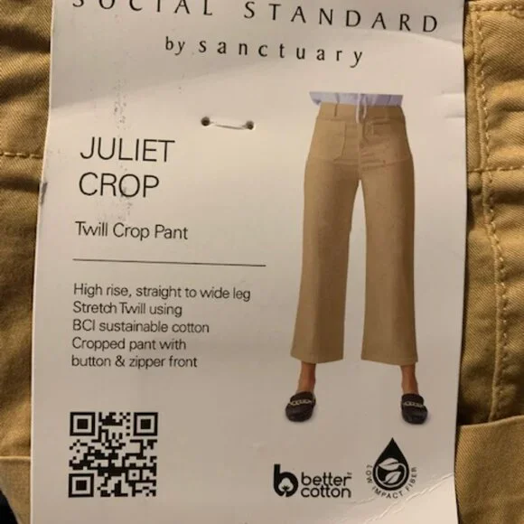 Women's Juliet Black Twill Crop Pants - Picture 8 of 8